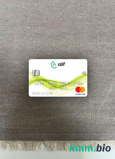 Tajikistan Alif bank wygląd zdjęcia mastercard skan PSD + zdjęcie